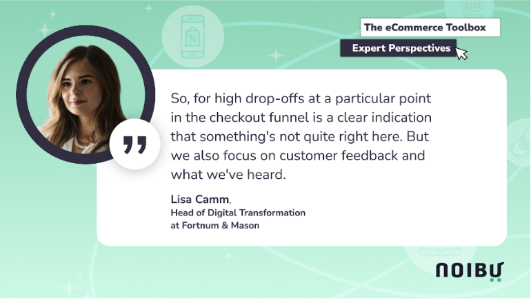 Lisa Camm on issues in the checkout funnel